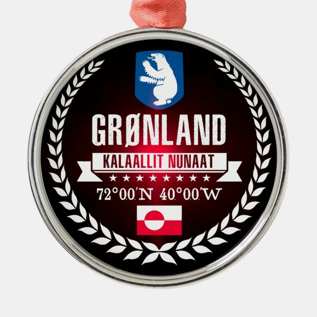 Grönland Silbernes Ornament (Vorne)