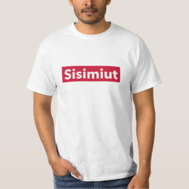 Grönland Sisimiut Rote Typografie T-Shirt