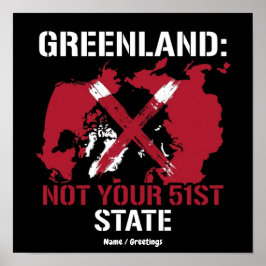 Grönland Souveränität Nicht Ihr 51. Staat Arktis  Poster
