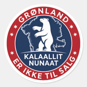 Grönland steht nicht zum Verkauf  Runder Aufkleber