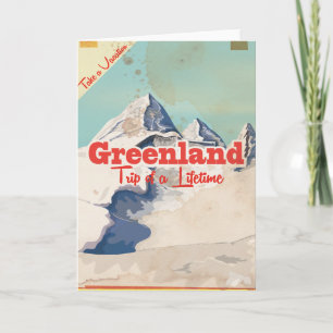 Grönland Vintage Reiseplakat Karte