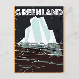 Grönland Vintage-Reiseposter Postkarte