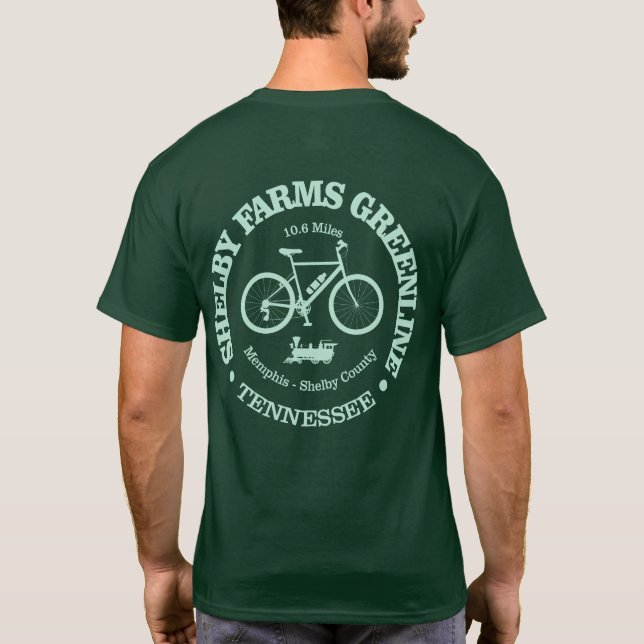 Grönland von Shelby-Betrieben (Fahrradfahren) T-Shirt (Rückseite)