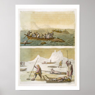 Grönland: Walfischen und Siegeljagd, von 'L Poster