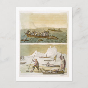 Grönland: Walfischerei und Siegel-Jagd, ab 'L Postkarte