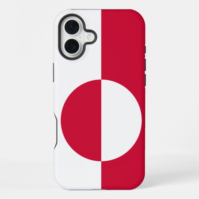 Grönländer Flagge iPhone Hülle (Rückseite)