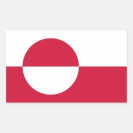 Grönlandflaggenaufkleber Rechteckiger Aufkleber