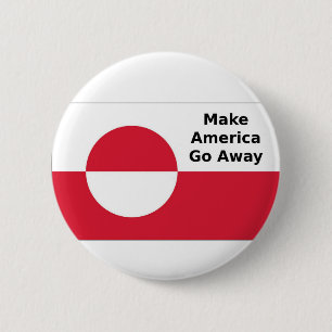 Grönländische Flagge - Amerika verlassen Button