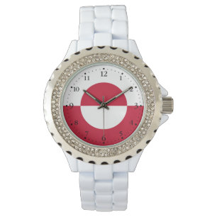 Grönländische Flagge Armbanduhr