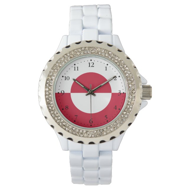 Grönländische Flagge Armbanduhr (Vorderseite)