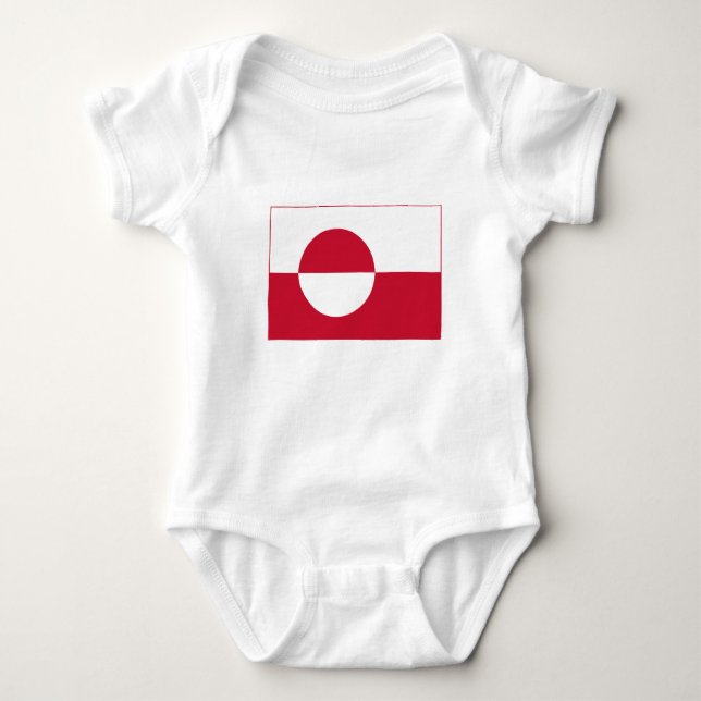 Grönländische Flagge Baby Strampler (Vorderseite)