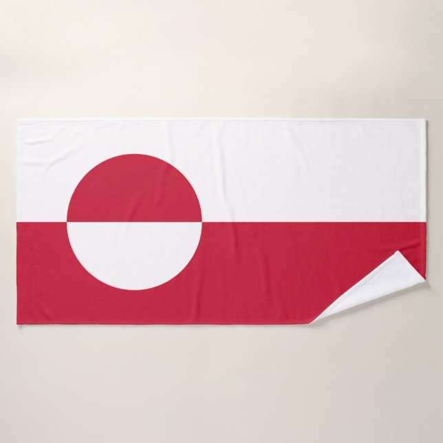 Grönländische Flagge Badhandtuch Set (Badehandtuch)