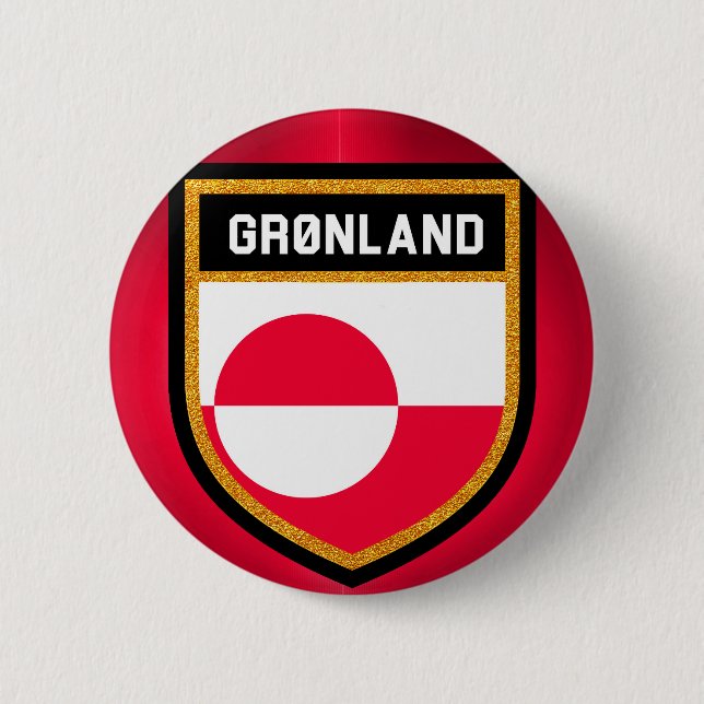Grönländische Flagge Button (Vorderseite)