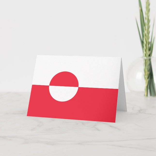 Grönländische Flagge Dankeskarte (Vorderseite)