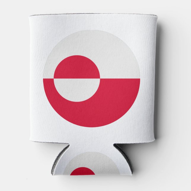 Grönländische Flagge Dosenkühler (Vorderseite)
