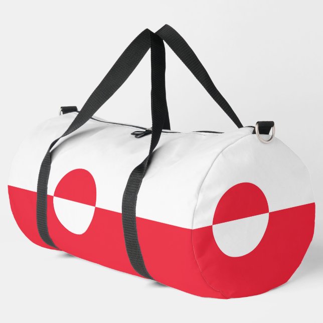 Grönländische Flagge Duffle Bag (Linke Ecke)
