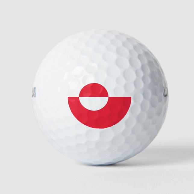 Grönländische Flagge Golfball (Vorderseite)