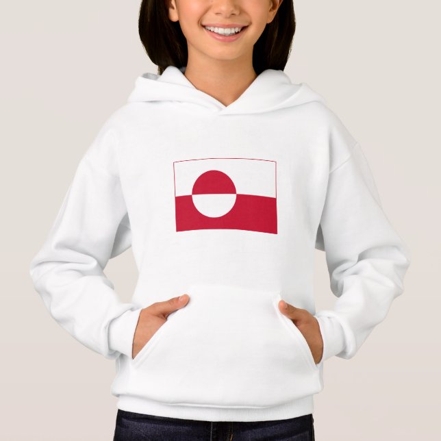 Grönländische Flagge Hoodie (Vorderseite)