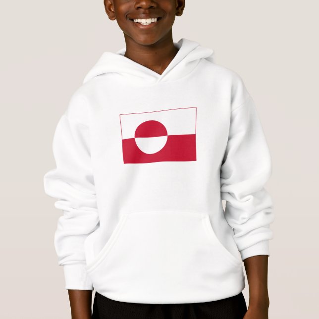 Grönländische Flagge Hoodie (Vorderseite)