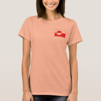 Grönländische Flagge + Karte T - Shirt