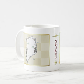 Grönländische Flagge + Karte Tasse