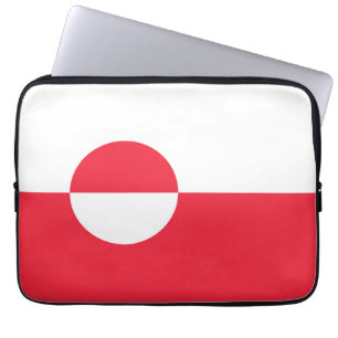 Grönländische Flagge Laptopschutzhülle