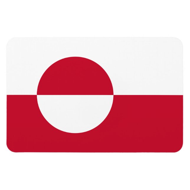 Grönländische Flagge Magnet (Horizontal)