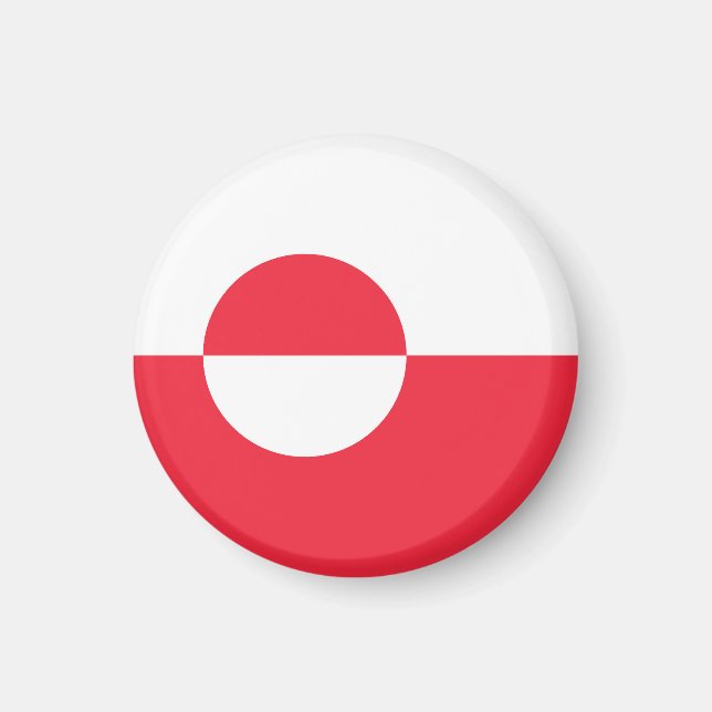 Grönländische Flagge Magnet (Vorne)