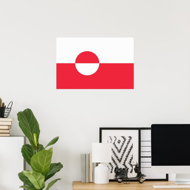 Grönländische Flagge Poster (Heimbüro)