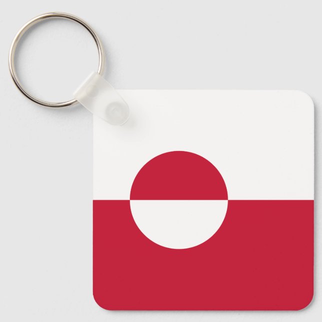 Grönländische Flagge Schlüsselanhänger (Vorderseite)