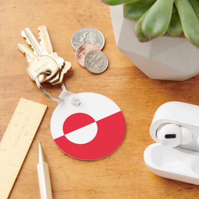 Grönländische Flagge Schlüsselanhänger (Schreibtisch)