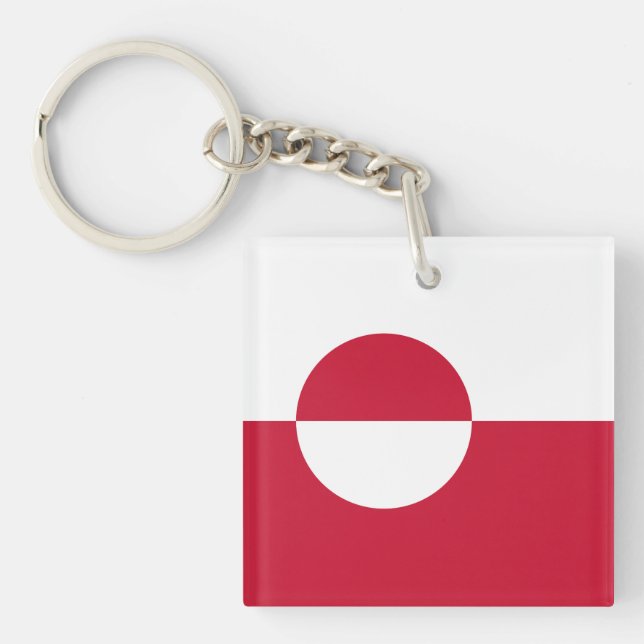 Grönländische Flagge Schlüsselanhänger (Vorderseite)