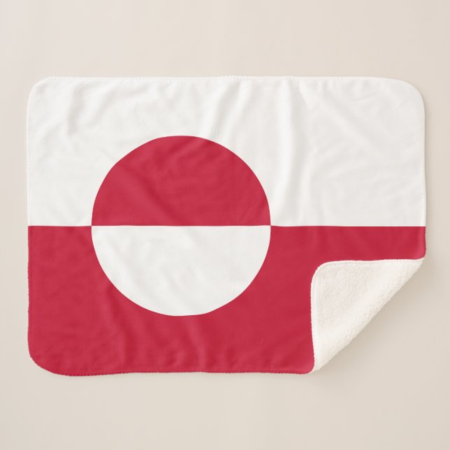 Grönländische Flagge Sherpadecke (Vorderseite (Horizontal))