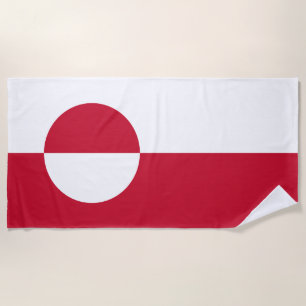 Grönländische Flagge Strandtuch