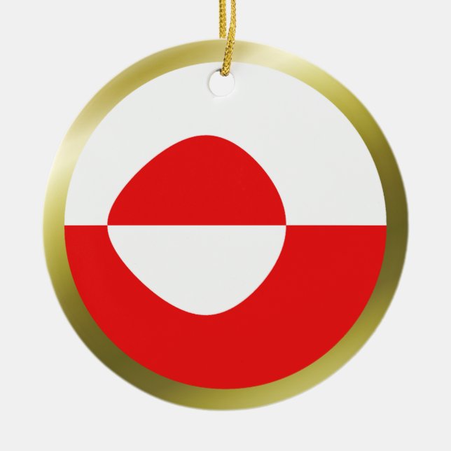 Grönländische Flaggenverzierung Keramik Ornament (Vorne)