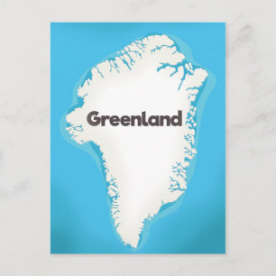 Grönlandkarte Postkarte