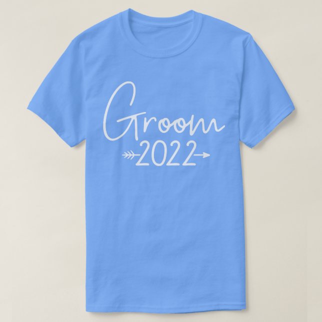 Groom 2022 für Hochzeit oder Junggesellen T-Shirt (Design vorne)