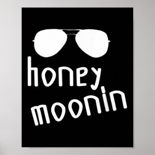 Groom and Bride Honey Moonin Paare Hochzeit lustig Poster