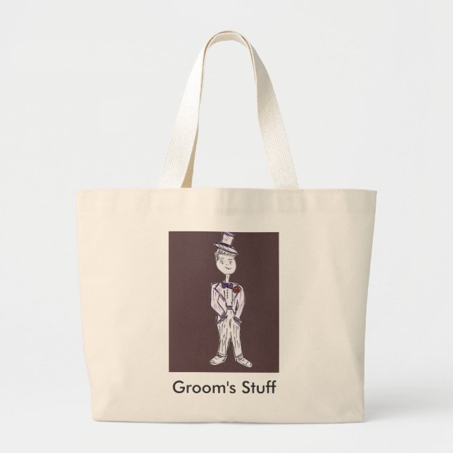 Groom/Bachelor Jumbo Stoffbeutel (Vorne)