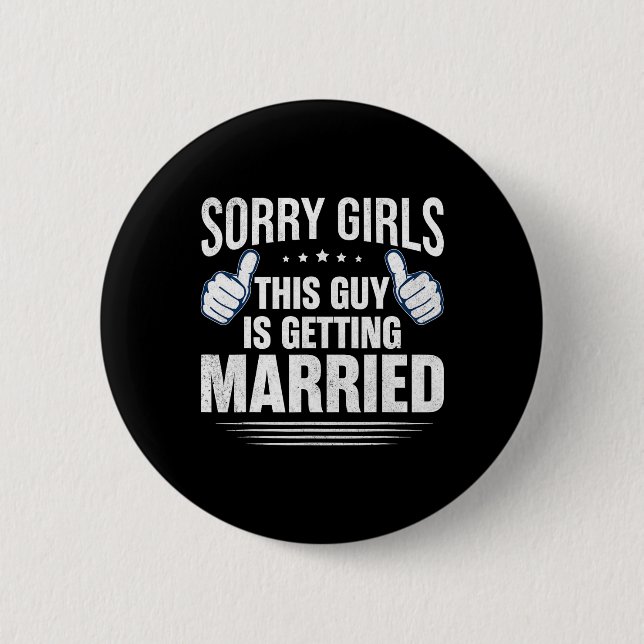 Groom Bachelor versorgt Party Hochzeit 1 Button (Vorderseite)