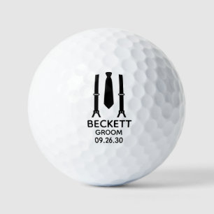 Groom Black Krawatte Golfball