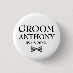 Groom Black Stilvoll Elegantes Geschenk Hochzeit Button