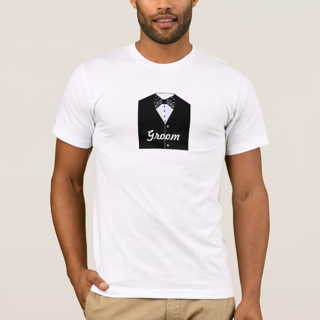 Groom Black Tuxedo T-Shirt (Vorderseite)