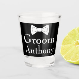 Groom Black und White Individuelle Name Geschenke  Schnapsglas