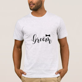 Groom Bowtie Wedding Bachelor T-Shirt