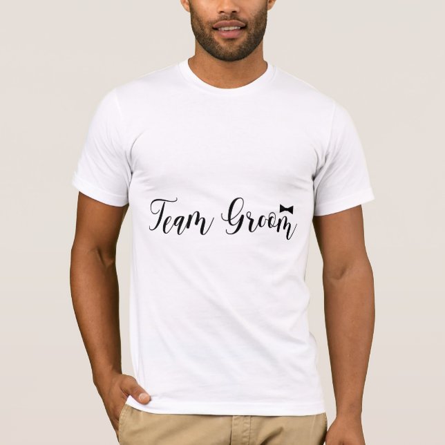 Groom Bowtie Wedding Bachelor T-Shirt (Vorderseite)