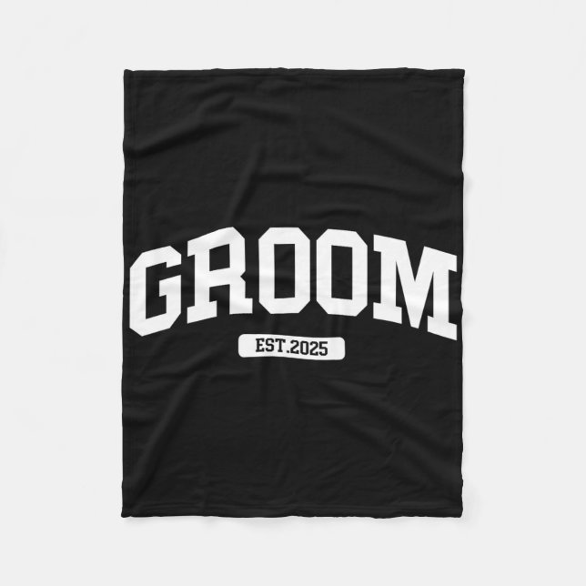Groom Bride 2025 Just Married Couples Verlobung W Fleecedecke (Vorderseite)