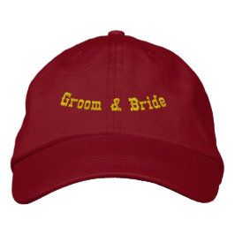Groom Bride Custom Wedding Red Personalisiert Hat Bestickte Baseballkappe