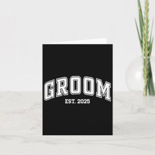 Groom Bride Est. 2025 Retro Just Married Couples W Karte