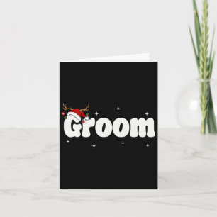 Groom Bride Santa Couples Weihnachtsausstellungen Karte